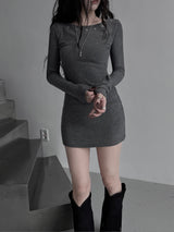 nine eyelet slim one-piece (2color)