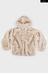 Vega luxe fur hooded jumper