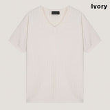 [1+1]Robert Velour V-neck short sleeve T-shirt