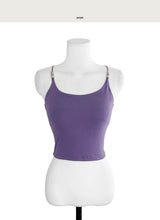 moti silver-ring deep glam tank top