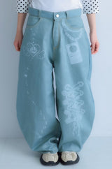 3Dpixel print denim(rightblue)