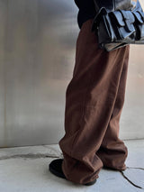 Herringbone stitch denim - BROWN