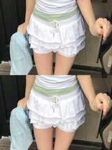 ココフリルレイヤードスカートパンツ