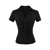 Evara Front Shirring T-shirt