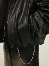 MT Hoody Leather Bomber Padding