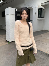 ブークルダメージルーズニット (2C)