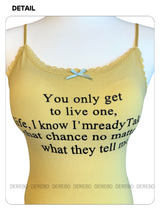 Lettering Pad Camisole Sleeveless T-shirt