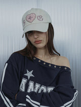 LEO APPLIQUE BALL CAP / BEIGE