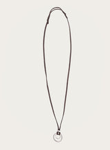 suede double ring necklace