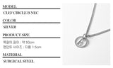 Men's Necklace Circle Pendant Simple Design_CLEF CIRCLE B NEC