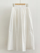 Shooly Pintuck Banding Flare Long Skirt