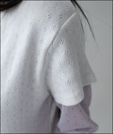 Edit crop frill half cardigan