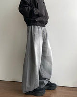 Cement Curved Denim Pants