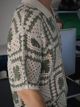 ASCLO Clover Crochet Short Sleeve Cardigan (2color)