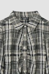 Crinkle Check Shirt / Yellow