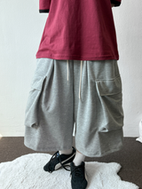 Milan Cargo Pintuck Over Balloon Bermuda Shorts  2 Color 