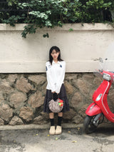 Ello Check Frill Midi Skirt (2c)