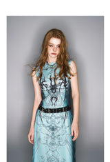 Spring/Summer 2025 New Blue and Black Printed Dresses