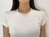 White Chips Knot Necklace