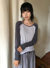 Tensor Basic Color Matching Raglan Long Sleeve Tee