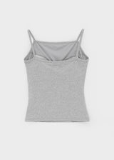 [B-BASIC] Basic Cotton Spandex Strap Square Neck Sleeveless (Built-in Cups) (2 SIZE)