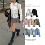 Lynch 8-Color Basic Crop Shirt 