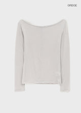 [MADE] Baemy Tencel Panel Long Sleeve Top