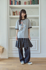 26SS★ Sweet Kitty Pigment Ringer Tee