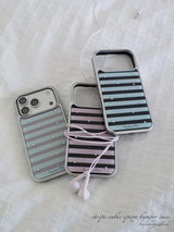 ストライプ エポキシ バンパー ケース [mint black]