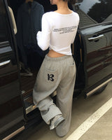 "ONLY" レタリングUネックショートスリーブTシャツ