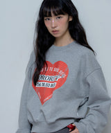 CRIMSON HEART SWEATSHIRT (MELANGE GRAY)_F24ZB055