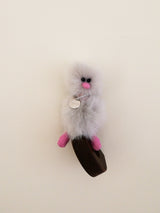 Cosymosy Mini Bird Keyring - Light Gray