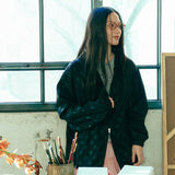 Dot Hoodie Windbreaker (black)