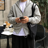 メイアデイリーセミクロッピードツーウェイフーデッドジップアップ