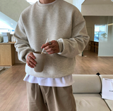 レートベタダブルミドルフィンガーハッポオーバーフィットスウェットシャツ