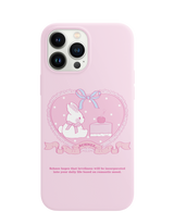 (GLOSSY HARD)リボンバニーレタリングスマホケース  (*3-7日かかります)