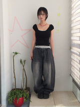 Puff shirring T