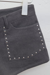 Studed Pocket Shorts (Charcoal/2size)