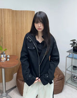 Deen high-neck cropped jacket