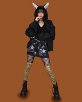 devil stud hood zip-up (2color)