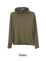 Peir Button Striped Hoodie