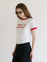 MAISON DE ROLA RINGER T-SHIRT WH+RD