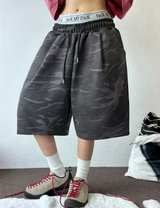 SHORT MILITARY WASHING BALLOON BERMUDA 🖤🩶💚🍪2COLOR