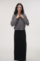 Camel round cardigan (Grey)