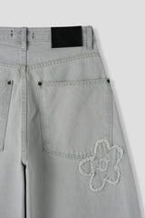 Patch Flower Gray Denim (1c)