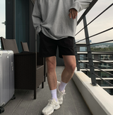 Liu Washing Cotton Banding Shorts