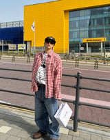 No.1221 M thin check SHIRT