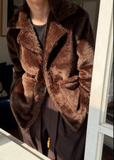 [Unisex] ヌオイカラファーコート(2color)