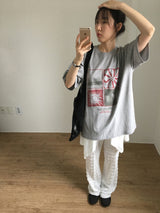 サーファークルーネックTシャツ (2color)