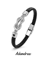 S.STEEL Starlight Knot Leather Bracelet